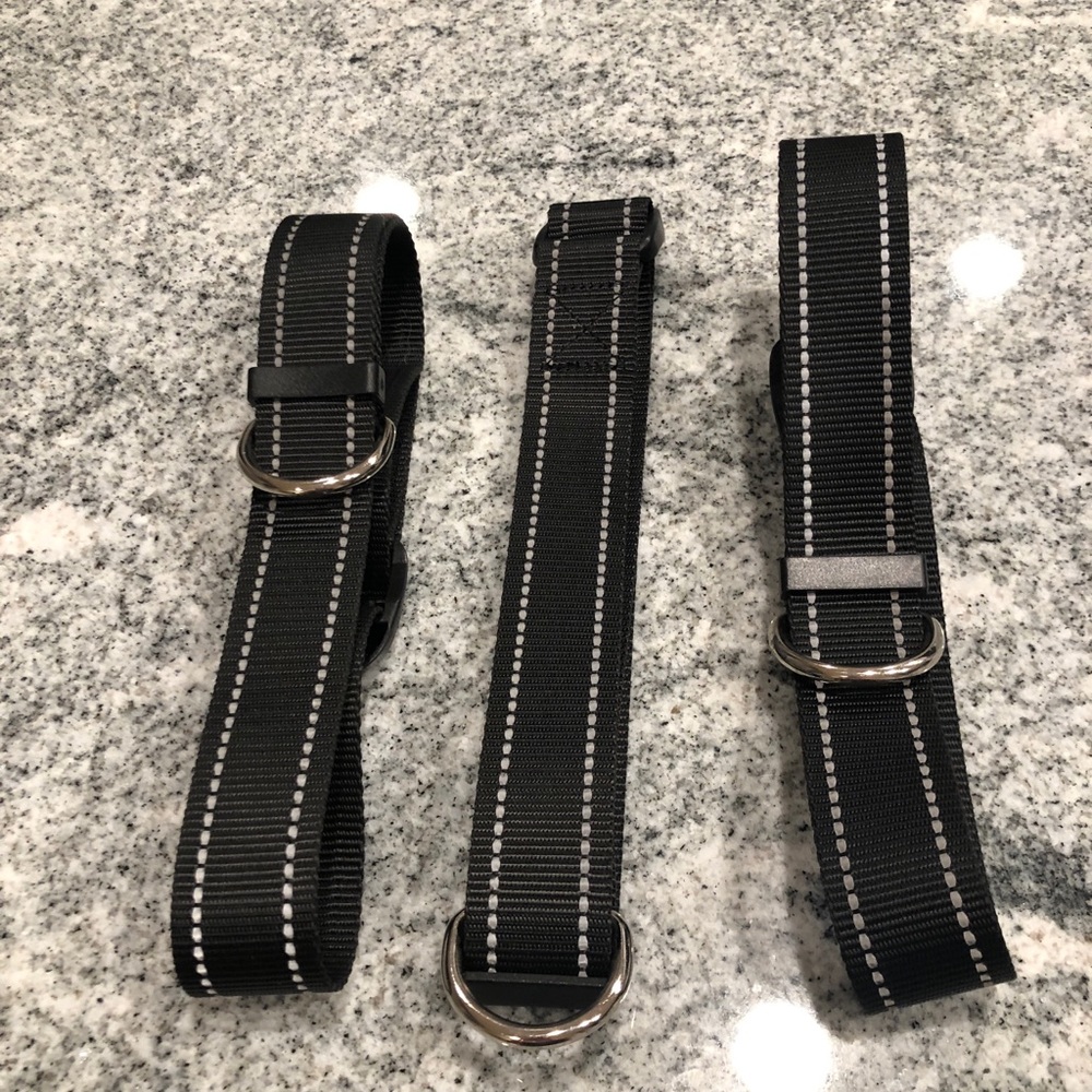Adjustable Dog Collars, reflective in dark! S-XXLG